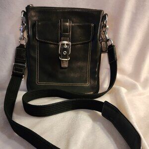 Coach Black Crossbody Bag with Silver Hardware